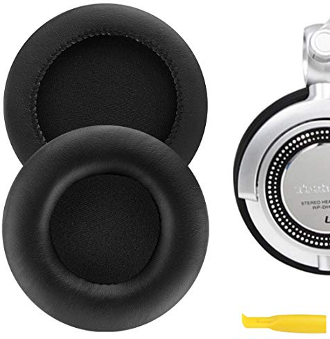 Geekria Cuscinetti auricolari di ricambio compatibili con Panasonic TECHNICS RP-DH1200 DJ, RP-DH1210, RP-DH1250-S DJ (Cuscini, Nero)