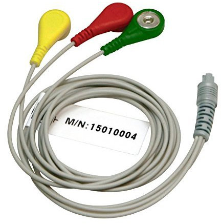 3 dérivations ECG câble pour Heal Force Prince 80B, 80A, 180B (3 fils ECG connecteur du câble ECG pour de Heal Force Portable ECG capteurs) par Home Care Wholesale