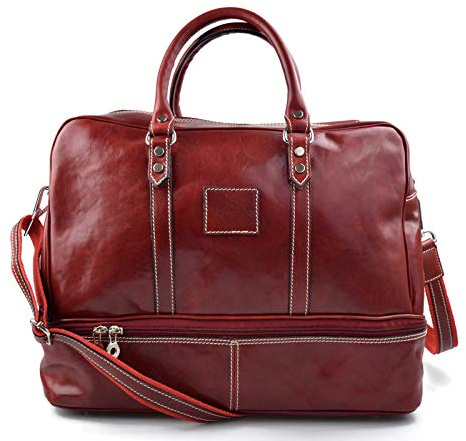 Reisetasche ledertasche sporttasche reisetasche leder schultertasche herren damen umhängetasche leder made in Italy rot