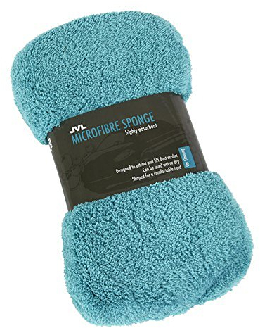 JVL Car Care Cleaning Range Bone Shaped Sponge, Microfibre, Teal, 26 x 6 x 14 cm