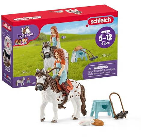 SCHLEICH 42518 Horse Club Mia & Spotty, für Kinder ab 5-12 Jahren, Spielset