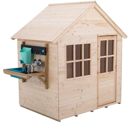 Maisonnette cabane Enfant avec Cuisine extérieure en Bois FSC® Refuge