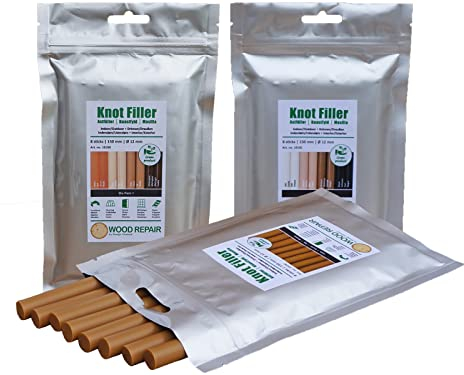 WoodRepair Holzreparatur Astfüller Kompaktbeutel Mix 1 : Ast + Kiefer + Eiche + Mahagoni