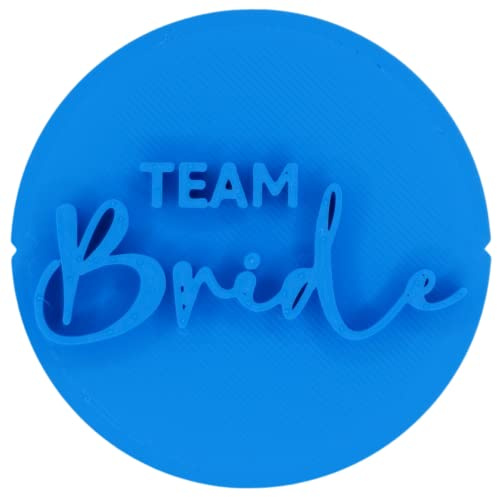 Team Bride Engagement Wedding Cookie Stamp Fondant Embosser 6cm (2.36 inches) Made in The UK for Baking, Cooking, Fondant, Icing, Cupcake, Cookie, Cake, Biscuits, Decoration
