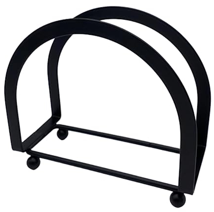 Gicos Serviettenhalter Küche Restaurant Bar aus Metall 14 x 6 x 13 cm mit Serviettenhalter Farbe Schwarz CHL-831027