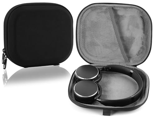 Linkidea Étui de Transport pour écouteurs AKG Y500, Y50BT, Sony WH-CH520, Philips TAUH202BK, Housse de Protection Rigide avec câble et Rangement pour Chargeur (Noir)
