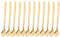 Schramm® 6 o 12 unidades de cucharas para latte macchiato seleccionables en negro, plata u oro Cuchara para huevos Cuchara para té Cuchara para servir café, Color:gold, Número:12 Stück