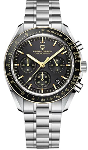 Pagani Design 1701 V6 Moon Armbanduhr Herren Quarz Chronograph Uhren Japan VK63 Uhrwerk Edelstahl Wasserdicht Sportuhr