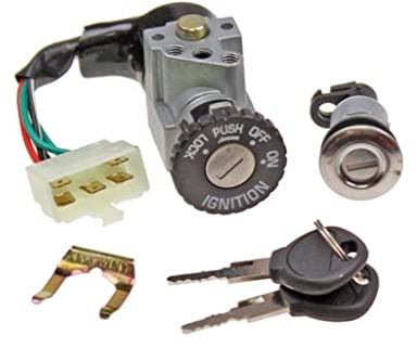 Zündschloss Schloss Satz passend für Kymco DJ Dink LX Classic 50 125 150 200 ccm – inkl. Schlüssel, passgenauer Ersatz, einfache Montage