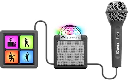 Cefa Toys - Karaoke mit Verstärker, Disco Ball und Sound Pads 6 in 1, mit kabellosem Mikrofon und Lautsprecher, Bluetooth, Soundeffekte und Lichter, kompatibel mit YouTube, Spotify und Karaoke-Apps