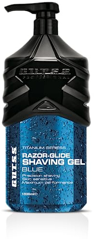 Gutss Professional Razor-Glide Shaving Gel 1000 ml for Men | Ideal for Sensitive Skin | Precision Shave | Soothing, Moisturising Formula | Blue