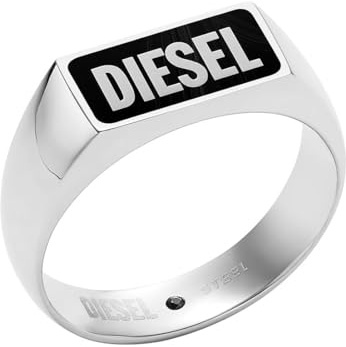 Diesel Bague pour homme en acier inoxydable et agate 32027833, 66, Acier inoxydable, Aucune pierre précieuse