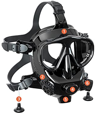 Mini bouteille de plongée sous-marine portable, Masque De Plongée Plongée En Apnée Masques De Plongée Avec Tuba Masque De Natation Sous-marine Équipement De Plongée Professionnel pour l'exploration so