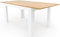 edihome, Mesa Comedor Extensible, 140-190 cm (Largo) x 90 cm (Ancho) x 78 cm (Alto) Modelo Denver, para salón, Cocina, Acabado Blanco y Cambria (Blanco/Madera Extensible)
