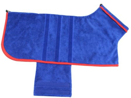 Kisangel 1stück Super Saugfähiger Hunde-Bademantel Mikrofaser Bequeme Und Warme Haustier-badehandtücher Für Kleine Hunde Und Katzen Schnell Trocknend Und Stylisch Blau
