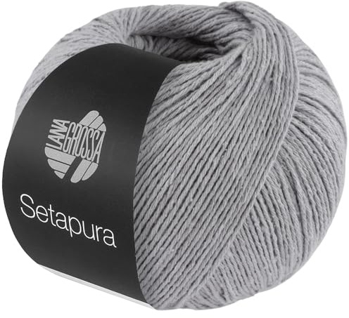 LANA GROSSA Setapura | Angenehm weiches, mattes Seidengarn | Handstrickgarn aus 100% Seide | 50g Wolle zum Stricken & Häkeln | 200m Garn FB20