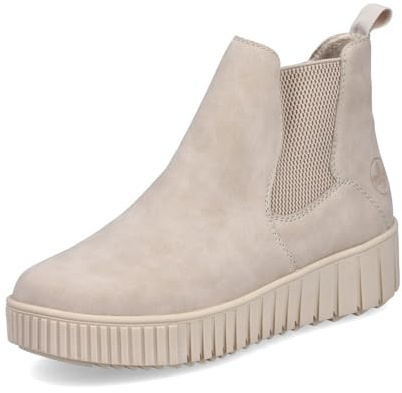 Rieker Damen Klassische Stiefeletten Y6151, Frauen Stiefeletten, lose Einlage,uebergangsschuhe,uebergangsstiefel,Boots,beige (63),41 EU / 7.5 UK