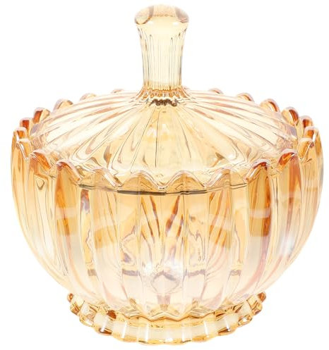 WESIEVYA Bocal Verre avec Couvercle pour Ranger Et Exposer Bonbons Et Bijoux pour Maison