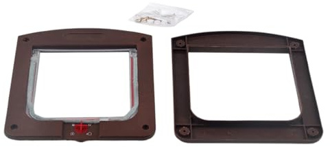 Gattaiola Esterna PP 4 Direzioni Blocco Sicurezza Installazione Regolabile Porte Legno PVC Metallo Garage Tunnel Impermeabile Senza Strumenti Gattaiola Per Gatti Da Porta E Da Muro