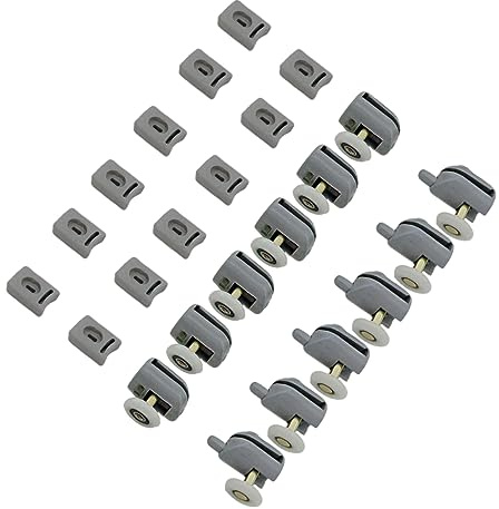 DIYEAH 12pièces Lot De Roulettes Pour Porte De Douche Galets De Guidage Et Poulies De Rechange Pour Salle De Bain Plastique