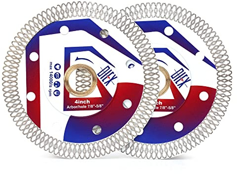 2pcs 105mm Diamond Cutting Discs for Angle Grinder,Super Thin 4 Tiles Diamond Blade Cut on Porcelain,Granite,Marble,Tiles,Stones