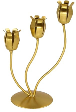 YUGSHNKFC Bougeoir Conique en Forme De Fleur Nordique Chandelier en Métal Décoration De Centres De Table pour Élégant dans n'importe Quelle Pièce Chandelier De Bourgeon De Fleur