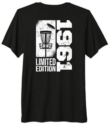 DiscGolf Disc-Golf-Joueur Anniversaire né en 1961 Disc-Golf T-Shirt Haut de Gamme