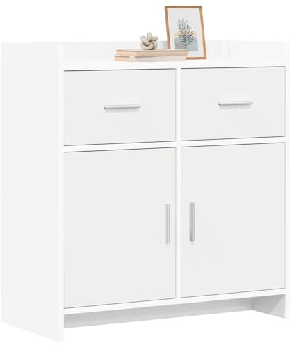 vidaXL Sideboard Vit 75 x 36 x 80 cm Konstruerat trä