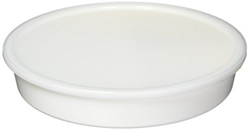Sammons Preston High-Sided Divided Dish, White, Break-Resistant & Lightweight Polypropylene Plastic, 10 Diameter, 1.75 High Vertical Sides & 7/8 Section Dividers, Includes Lid for Travel & Storage