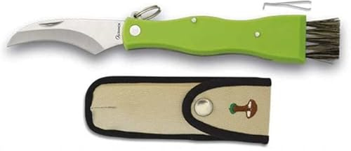 MARTINEZ Navaja Setas con Llavero, Cepillo, Pinza y Funda de Transporte. Hoja Acero INOX 7.2cm