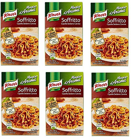 6x Knorr Magia d'Aromi Soffritto brodo Steinpilze Suppenwürfel Brühe 8 x 11g (Karotte-Sellerie-Zwiebel)