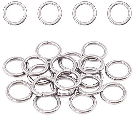 Swpeet Mehrzweck-O-Ringe aus Metall, robust, 1,9 cm – 16 mm, für Hardware, Taschen, Ringe, Handarbeiten, Zubehör, Schlüsselanhänger, Gürtel und Hundeleinen (Silber, 1,9 cm)