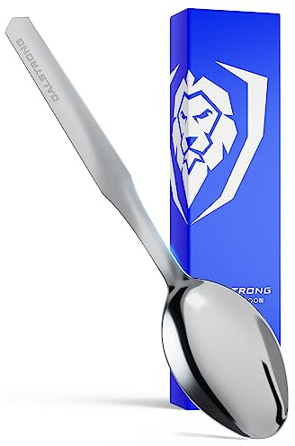 Dalstrong Professional Sauce & Plating Chef Spoon - 304 Stainless Steel - 1.4 TBSP - 9.5 Length - Silver - Metal Serving Spoon - Cooking Kitchen Utensils - Satin Finish Handle for Grip - Chef Knife