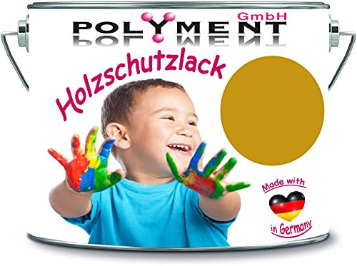 Polyment GmbH - Vernice protettiva per legno, resistente alle intemperie, protezione a lungo termine dagli agenti atmosferici, protezione per legno RAL 1005 giallo miele
