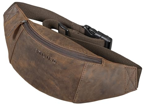 STILORD Shawn Leder Gürteltasche groß Vintage - Hochwertige Echtleder Bauchtasche für Männer & Frauen Festivaltasche Hüfttasche Brust-Tasche für Herren und Damen Farbe:Colorado - braun