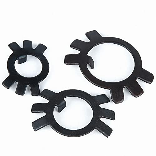 Cfty Rondelle Frein Lock Joint Spacer GB858 M10 M12 M14 M16-M60 Rondelles de Serrure en Acier au Carbone Noir retenant des rondelles d'arrêt for Les écrous Ronds fendus (Inner Diameter : M10(10pcs))