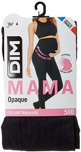 DIM Collant Femme Maternité x1, Noir, L