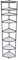sourcing map 8-Tier Kitchen Pot Rack, Cookware Stand Storage Organizer, Multi-layer Corner Shelf Rack Stand Holder for Pans Pots and Kettles, Black