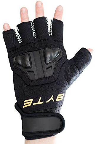 Byte XR VÄNSTER HAND HOCKEY KNUCKLE HANDSKE SVART ORANGE (M)