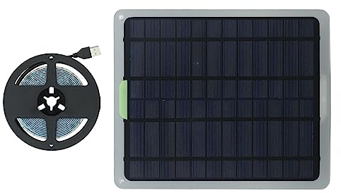 Focket LED Pflanze wachsen Lichtstreifen, Solar USB wachsen Lichtbalken 9.8ft wasserdicht Vollspektrum Wachstumslampe für Zimmerpflanzen, Sukkulenten Hydroponik Gewächshaus Gartenarbeit