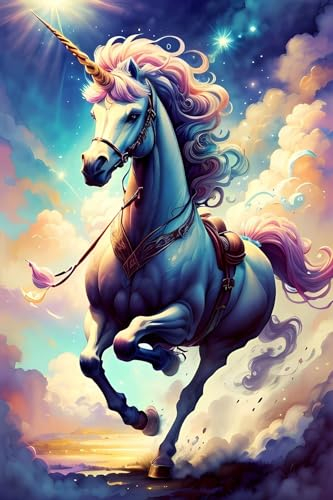 Diamond Painting Tier Einhorn DIY 5D Diamant Painting Bilder 100x180 cm Full Drill Mosaik Bastelset Kinder Malen Nach Zahlen Erwachsene Große Diamant Malerei Crystal Art for Home Wall Decor Gifts j 34