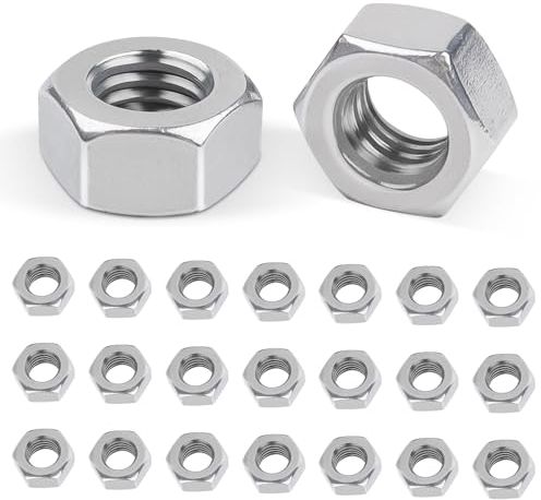 100 Stück Sechskantmutter M6, Leryati DIN934 Mutter m6 Kohlenstoffstahl Sechskantmuttern, Hex Nut Edelstahlmutter, Regelgewinde Sechskant Mutter