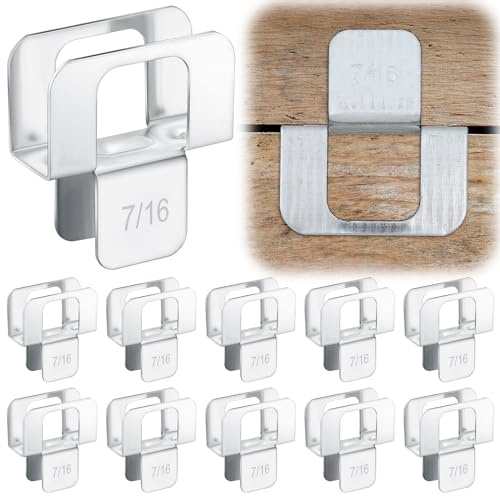 Hicarer Sperrholz-H-Clips für Dachdeckung, 1,2 cm (7/16 Zoll), Sperrholz-Ummantelungsclip, Stahlbox-Clips, Plattenkantenummantelungs-Clips, schnelle Installation, feuerverzinkt, für längere