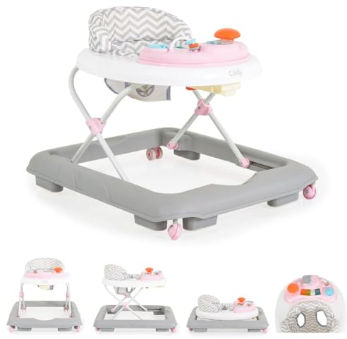 Cangaroo Lauflernhilfe Cody höhenverstellbar Musikfunktion Spielcenter Stopper rosa Baby