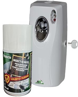 Insecticide 1x250ml Insect-O-Matic Anti-Mouches Anti-Moustiques Anti-Insectes Rampants et Volants avec Diffuseur Automatique (2)