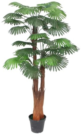 Lacers SMARAGDLINE künstliche Hanfpalme – Fächerpalme, 180cm, realistische Optik, Dekoration für Wohnzimmer, Balkon und Büroräume- robust und langlebig ohne spezielle Pflege