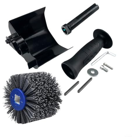 Gettimore Winkelschleifer, Drahtziehaufsatz, 100 mm, Polierscheibe, rutschfester Griff, Schutzhülle für M14-Schleifer