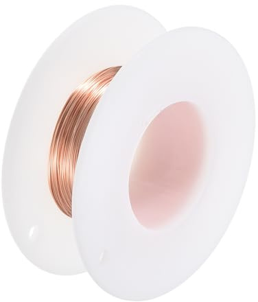 QUARKZMAN Weicher Schmuckdraht 0.3mm, 15m Kupferdraht Basteldraht Zum Basteln Anlaufbeständiger Perlendraht für Halsketten Armbänder Ring