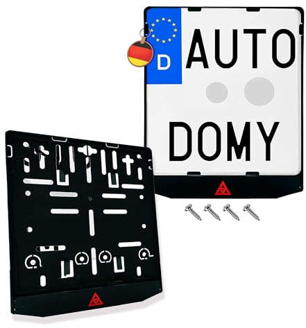 Autodomy Kennzeichenhalter Motorrad 220x200 | Homologiert + 4 Schrauben | Nummernschildhalter ist UV Beständig & Waschanlagenfest | Motorrad Kennzeichenhalter Gültig für Alle Motorräder