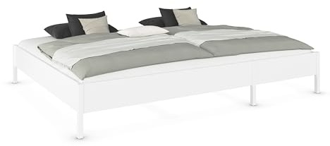 Rauch Möbel MARE, Familienbett, Farbe Weiß, Maße 278x44x209 cm | Bett, Mehrpersonenbett für gemeinsames Schlafen mit der Familie, Schlafzimmer, Liegefläche 270x200 cm